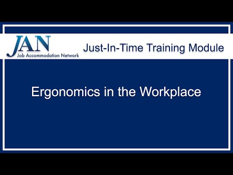 Just-in-Time Training Module: Ergonomics in the Workplace